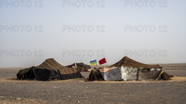 Nomad tents in the Sahara, Merzouga, Morocco, Africa