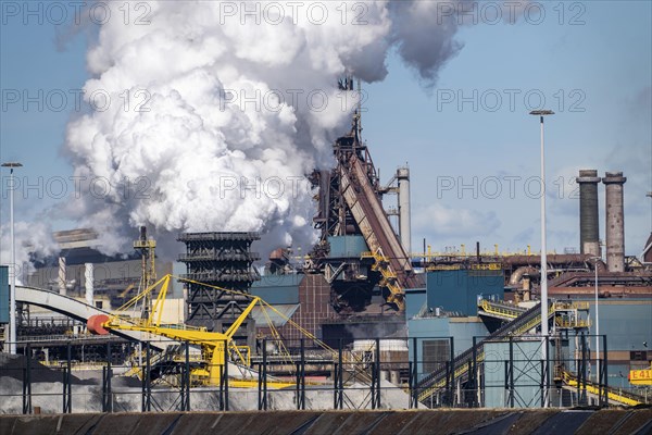 The Tata Steel steel and metallurgical plant in IJmuiden, Velsen, North Holland, Netherlands,