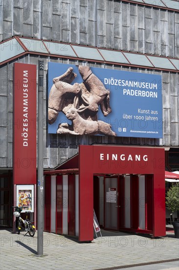 Entrance to the Diocesan Museum, Market Square, Paderborn, Westphalia, North Rhine-Westphalia,