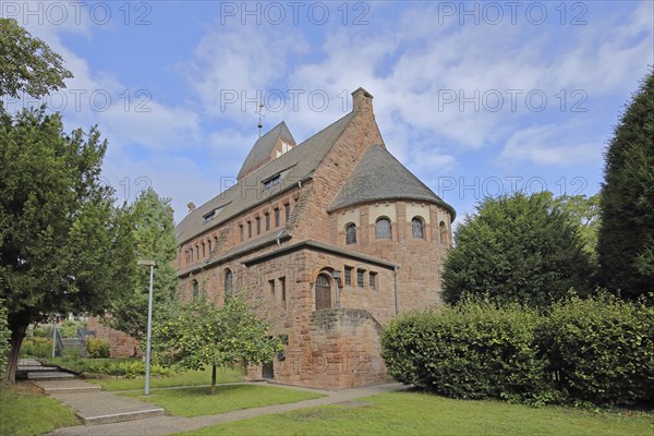 St Martin's built in 1908, Bad Münster am Stein-Ebernburg, Bad Kreuznach, Rhineland-Palatinate,