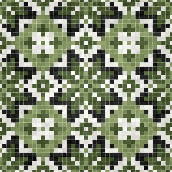 Mosaic tiles background, seamless vector pattern
