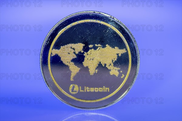 Litecoin, LTC, cryptocurrency, symbol coin, optical placeholder for the digital currency,