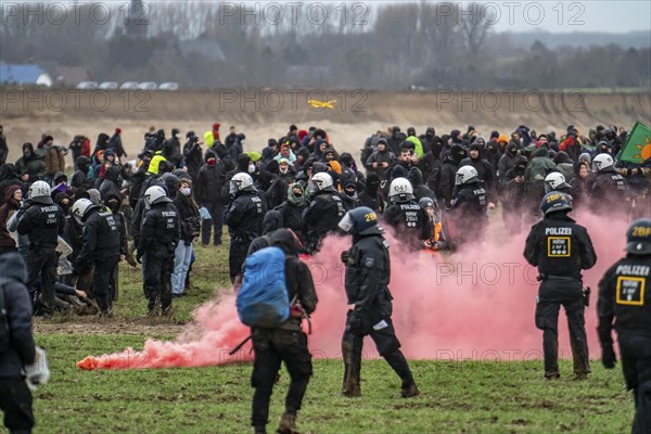 Violent clashes between thousands of demonstrators and the police, after a demonstration against