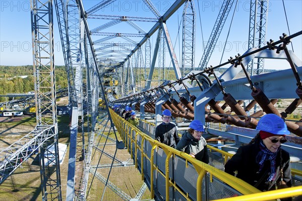 The F60 overburden conveyor bridge visitor mine is located on Bergheider See near the village of