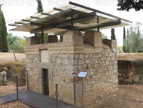 Columbarios Roman burial ground funerary mausoleums, Merida, Extremadura, Spain, Europe