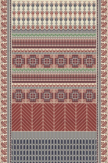 Traditional Palestinian Tatreez, seamless pattern vector template
