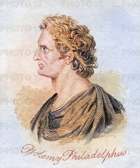 Ptolemy Philadelphus 309-246 BC King of Ptolemaic Egypt from 281-246 BC from the book Crabbs