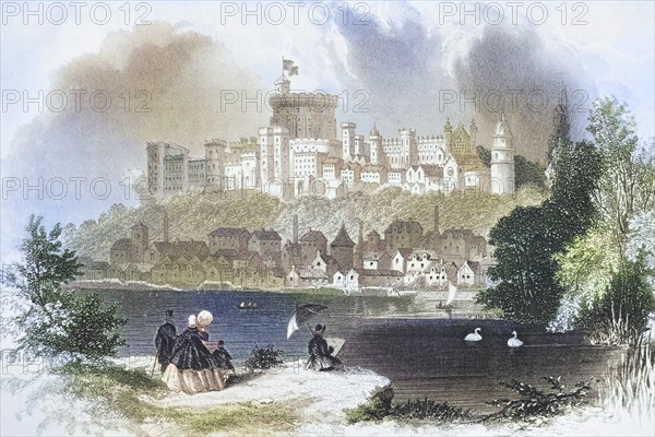 Windsor Castle England in the 19th century From The National and Domestic History of England by