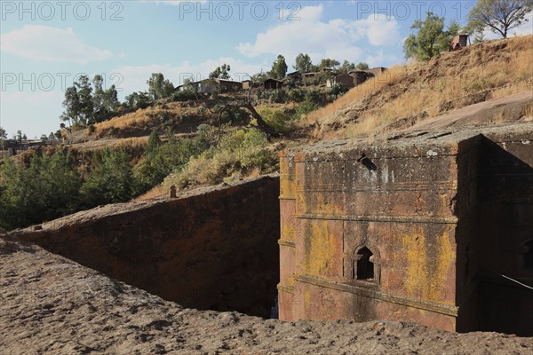 Rock churches in Lalibela, the rock church of St George, Bete Kiddus Georiys, Bete Ghiorgis Church,