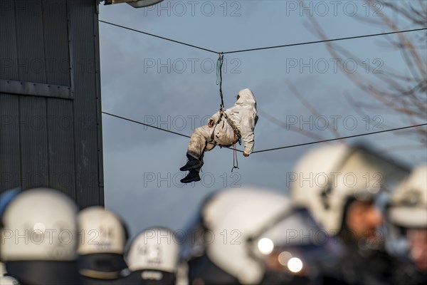 Beginning of the eviction of the Lützerath hamlet, camp of climate activists and squatters, at the