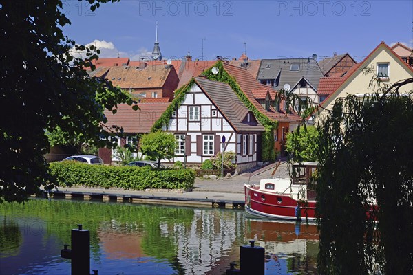 Europe, Germany, Mecklenburg-Western Pomerania, Plau am See, Lake Plau, Elde-Müritz waterway,