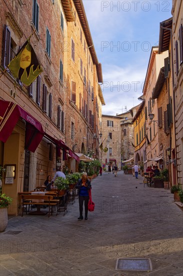 The historic centre of Montepulciano, UNESCO World Heritage Site. Montepulciano, Tuscany, Italy,