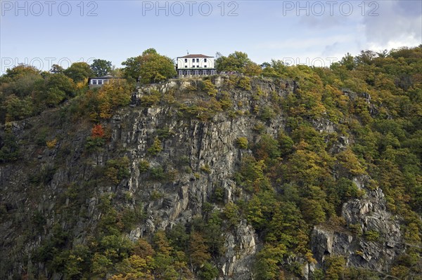 View over the Hexentanzplatz, Witches' Dance Floor in the Harz mountains, Thale, Saxony-Anhalt,