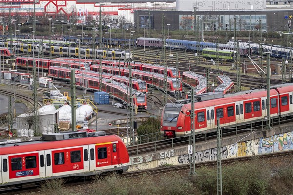 DB Regio stabling facility in Cologne Deutzerfeld, where suburban trains and regional trains wait