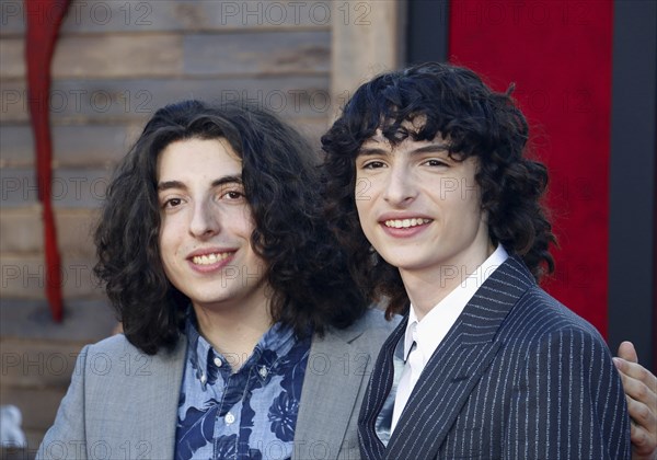 Finn Wolfhard and Nick Wolfhard at the Los Angeles premiere of 'It Chapter Two' held at the Regency