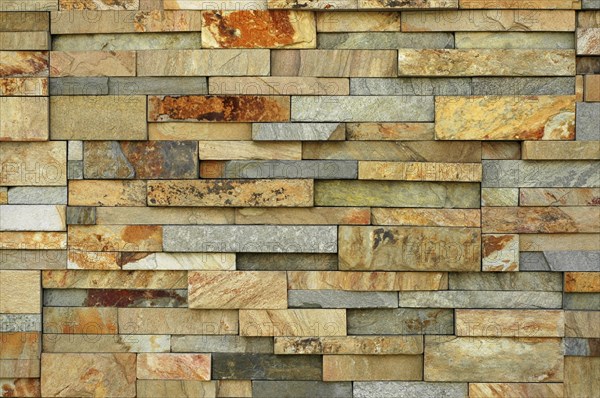 Abstract Background Texture of a Wall With Irregular Sized Bricks