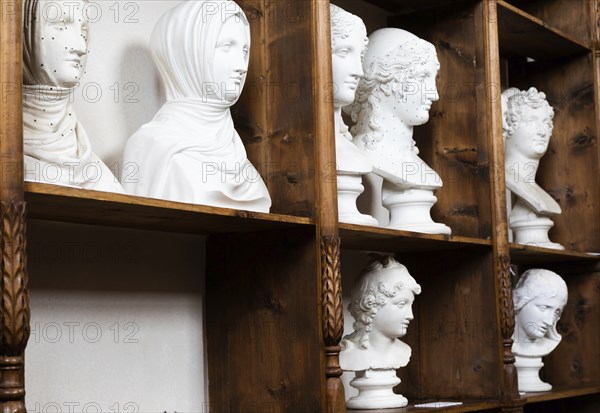 Possagno, Italy, August 2022: Antonio Canova collection. Classical sculptures in white marble
