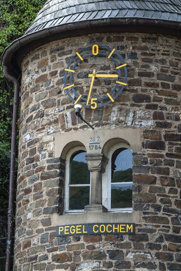 Old building for a pegel, water level gauge, in Cochem, Rhineland-Palatinate, Germany, Europe