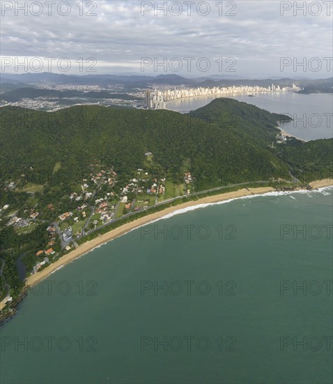 Balneario Camboriu in Santa Catarina. Taquaras Beach and Laranjeiras Beach in Balneario Camboriu.