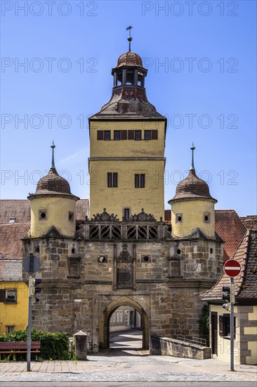 Historic city gate of Weissenburg (Franconia, Germany) called Ellinger Tor