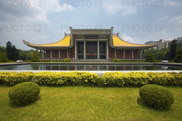 Front view of the Dr. Sun Yat Sen Memorial Hall in downtown Taipei, Taiwan, Asia