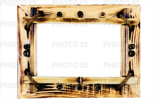 Original bamboo frame isolated on white