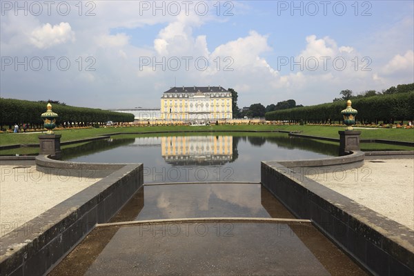 Augustusburg Castle, south side, near Brühl, Rhine-Erft district, North Rhine-Westphalia, Germany,