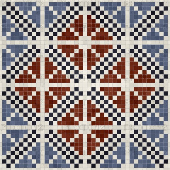 Mosaic tiles background, seamless vector pattern