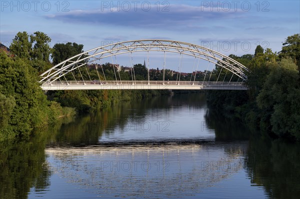 Luitpold Bridge, Regnitz, Main-Danube Canal, Bamberg, Upper Franconia, Bavaria, Germany, Europe