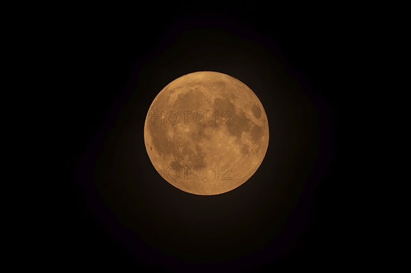 Blue full supermoon above Belgium glows red because of North American wildfire smoke in the