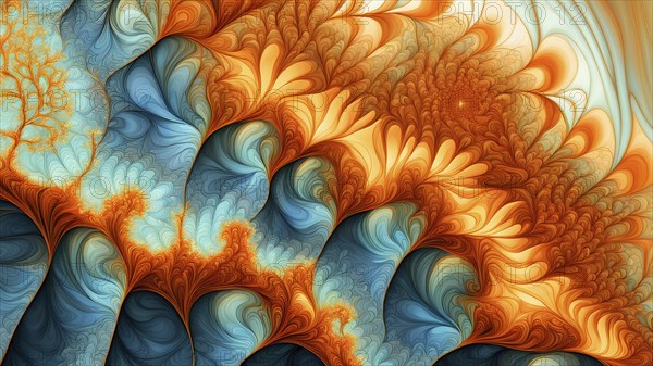 Abstract illustration of fractal patterns found in nature representing the application of