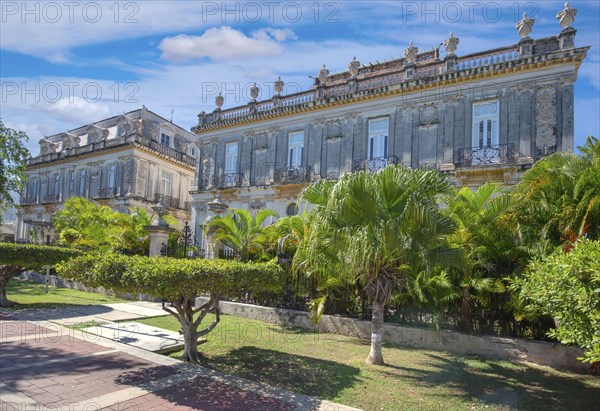 Central Avenue Paseo de Montejo in Merida with local museums, restaurants, monuments and tourist