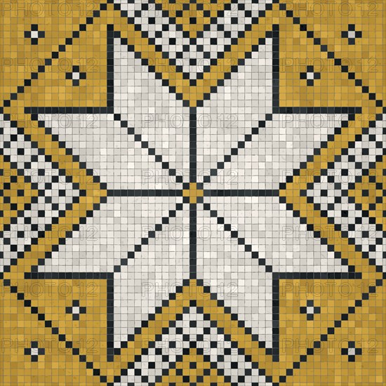 Mosaic tiles background, seamless vector pattern