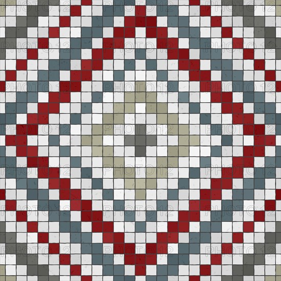 Mosaic tiles background, seamless vector pattern