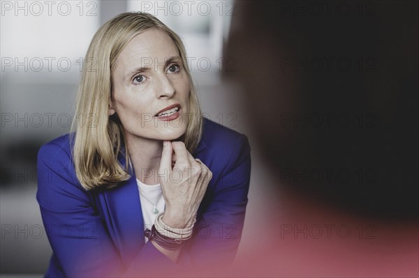 Marie-Christine Ostermann, President of the Association of Family Entrepreneurs, recorded during an