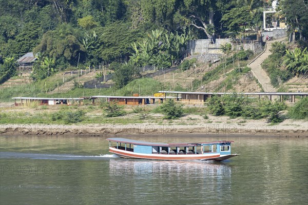 View over the Mekong at Luang Prabang, Luang Prabang province, Laos, Asia