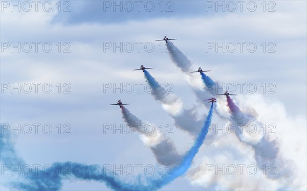 Red Arrows, Royal Air Force Aerobatic Team, Airshow 2024, Teignmouth, Devon, England, United