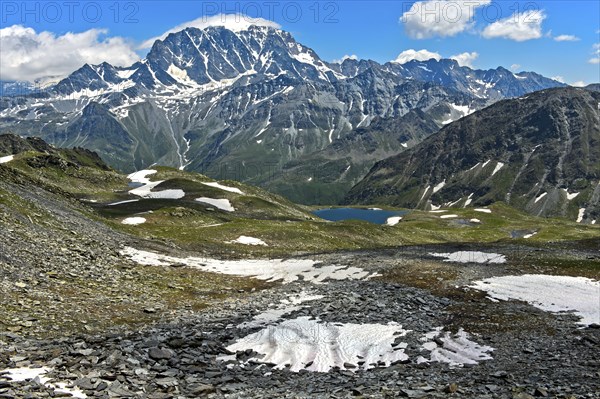 Mont Velan summit in the Valais Alps, Bourg-Saint-Pierre, Valais, Switzerland, Europe