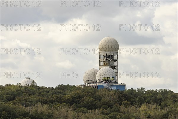 Dilapidated US listening station on the Teufelsberg in Grunewald. Berlin, Germany, Europe