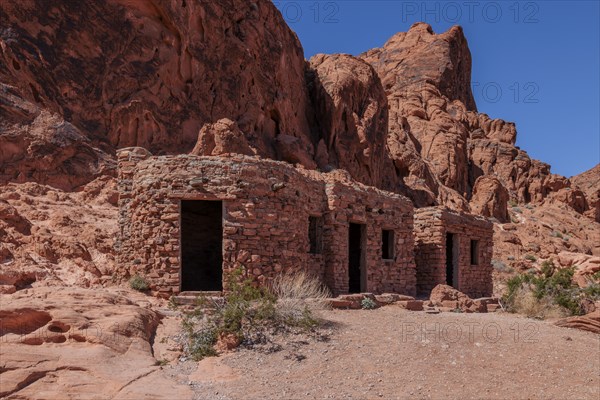 The Cabins built by the Civilian Conservation Corps inthe 1930s at Valley of Fire State Park near