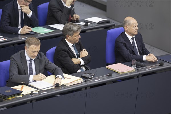 Christian Lindner (FDP), Federal Minister of Finance, Robert Habeck (Alliance 90/The Greens),
