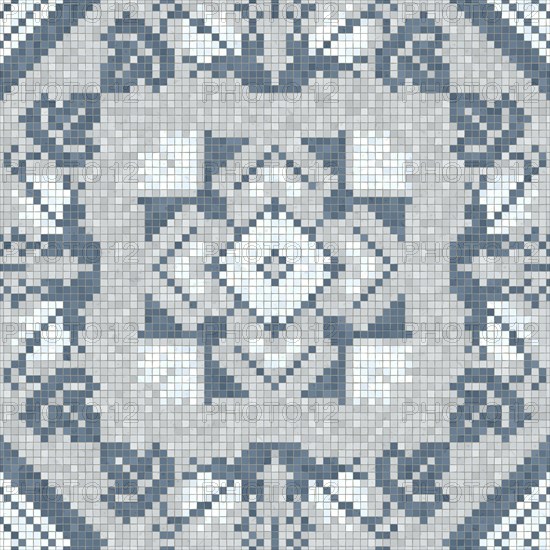 Mosaic tiles background, seamless vector pattern