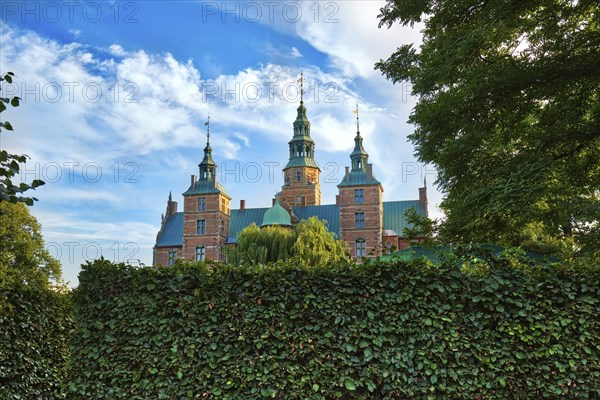 Famous Rosenborg castle, one of the most visited castles in Copenhagen