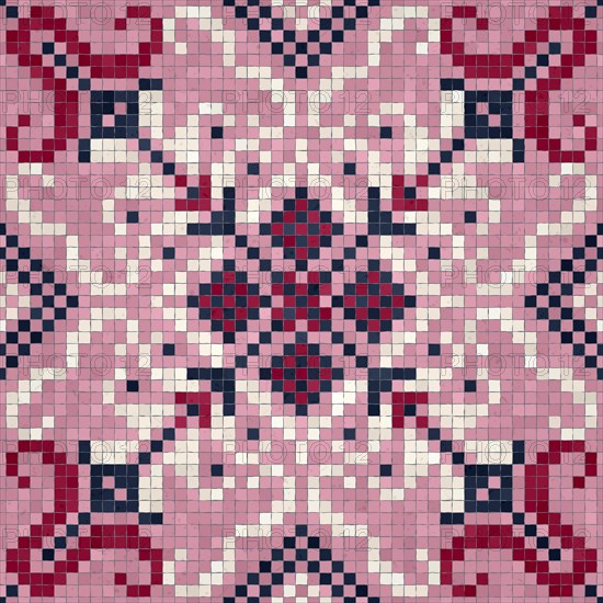 Mosaic tiles background, seamless vector pattern