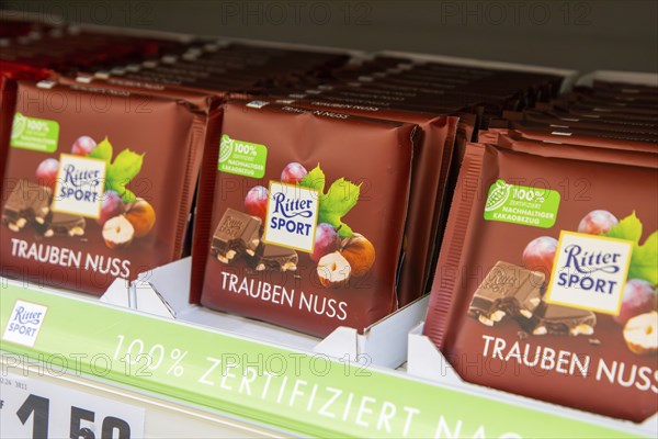 February 2024: RITTER SPORT chocolate in the supermarket