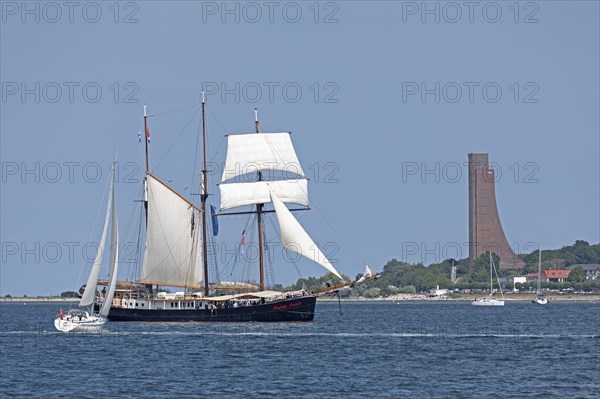 Sailing ship Hendrika Bartelds, sailing boats, naval memorial, Laboe, Kieler Woche, Kiel Fjord,
