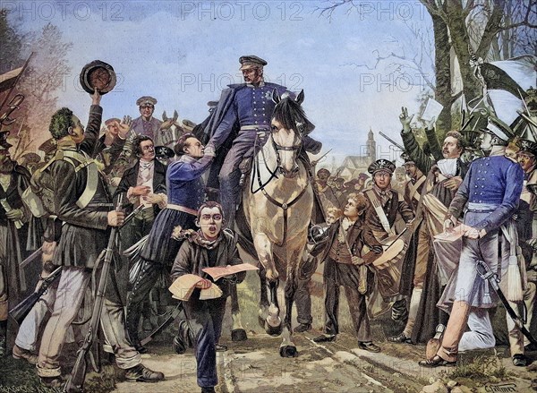 Structure of the Prussian Landwehr, Army, in Breslau 1813, Napoleonic Wars, Historic, digitally