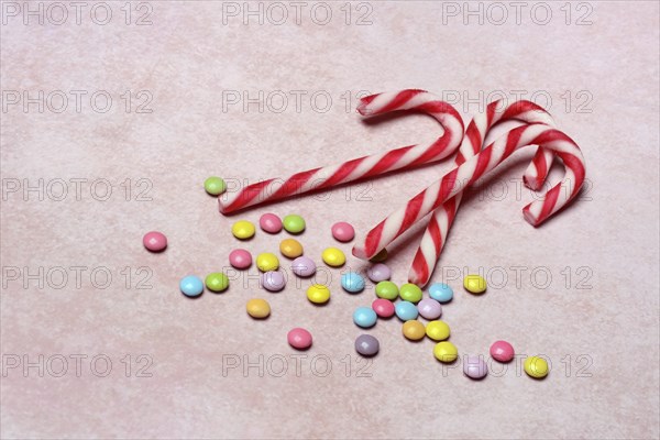 Candy canes and chocolate lentils