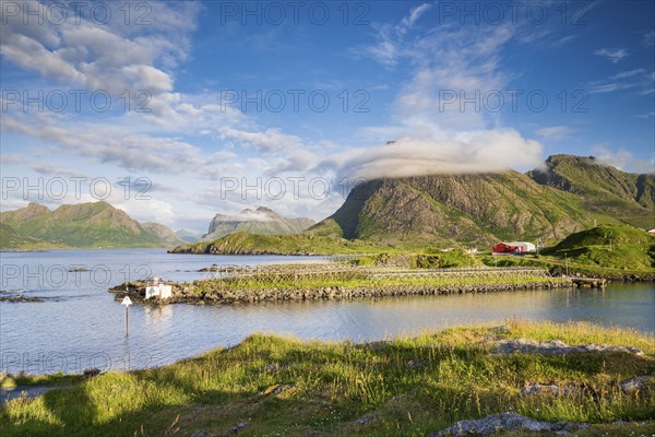 Harbour in the fishing village of Hovden, Langøya Island, Vesterålen Archipelago, Norway, Europe