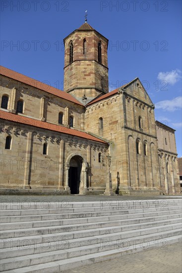Romanesque parish church of St. Peter and Paul, Rosheim, Bas-Rhin, Alsace, France, Europe